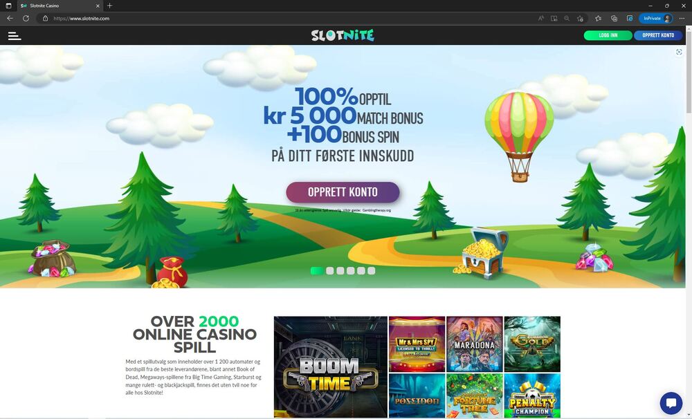 Slotnite casino website