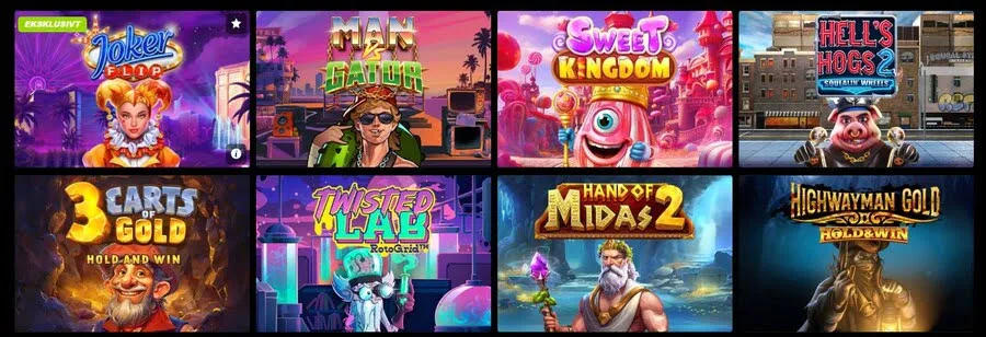 Selección de juegos de Casino Go