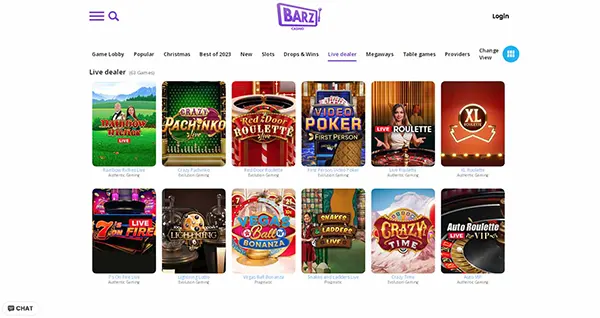 Live dealer roulette