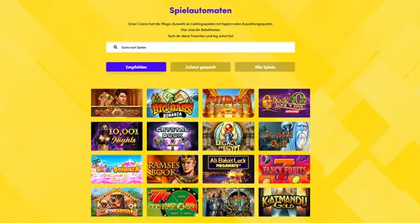 Hyperino casino lobby